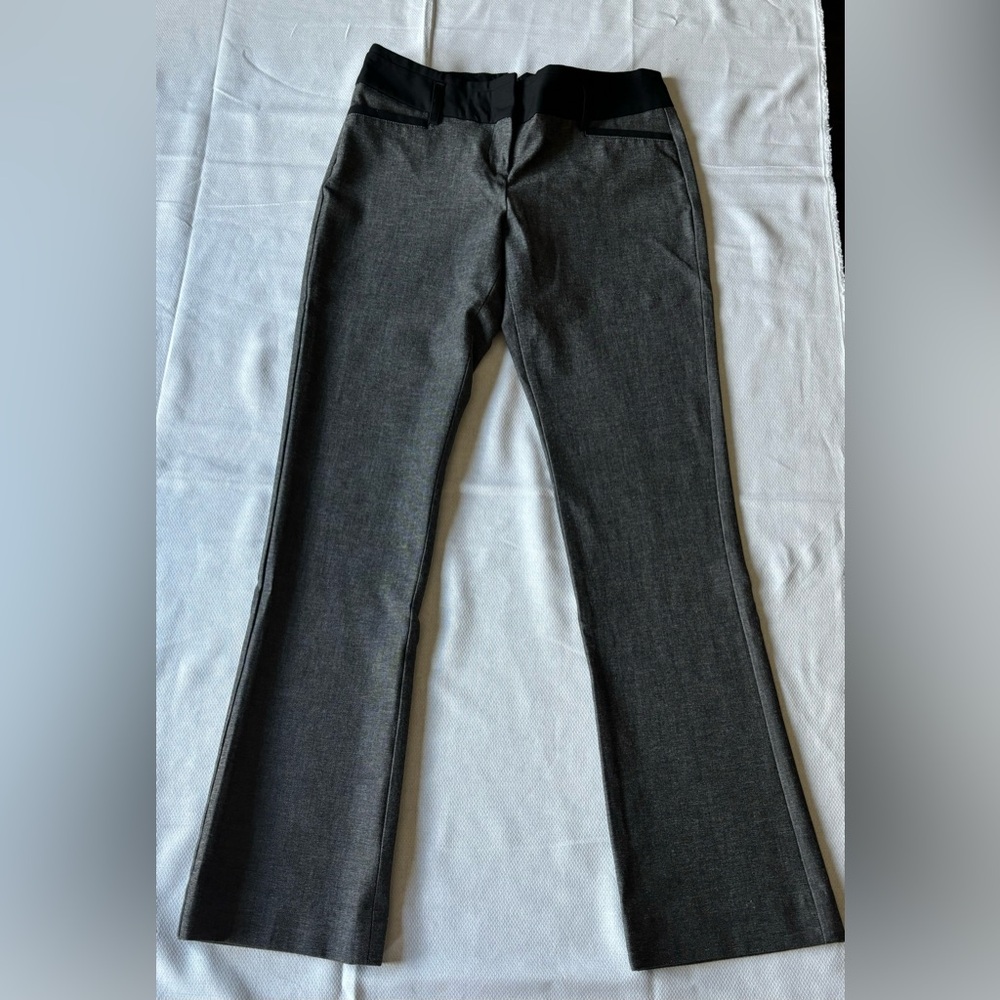 Express Columnist Grey with Black Stretch boot cut pants size 00